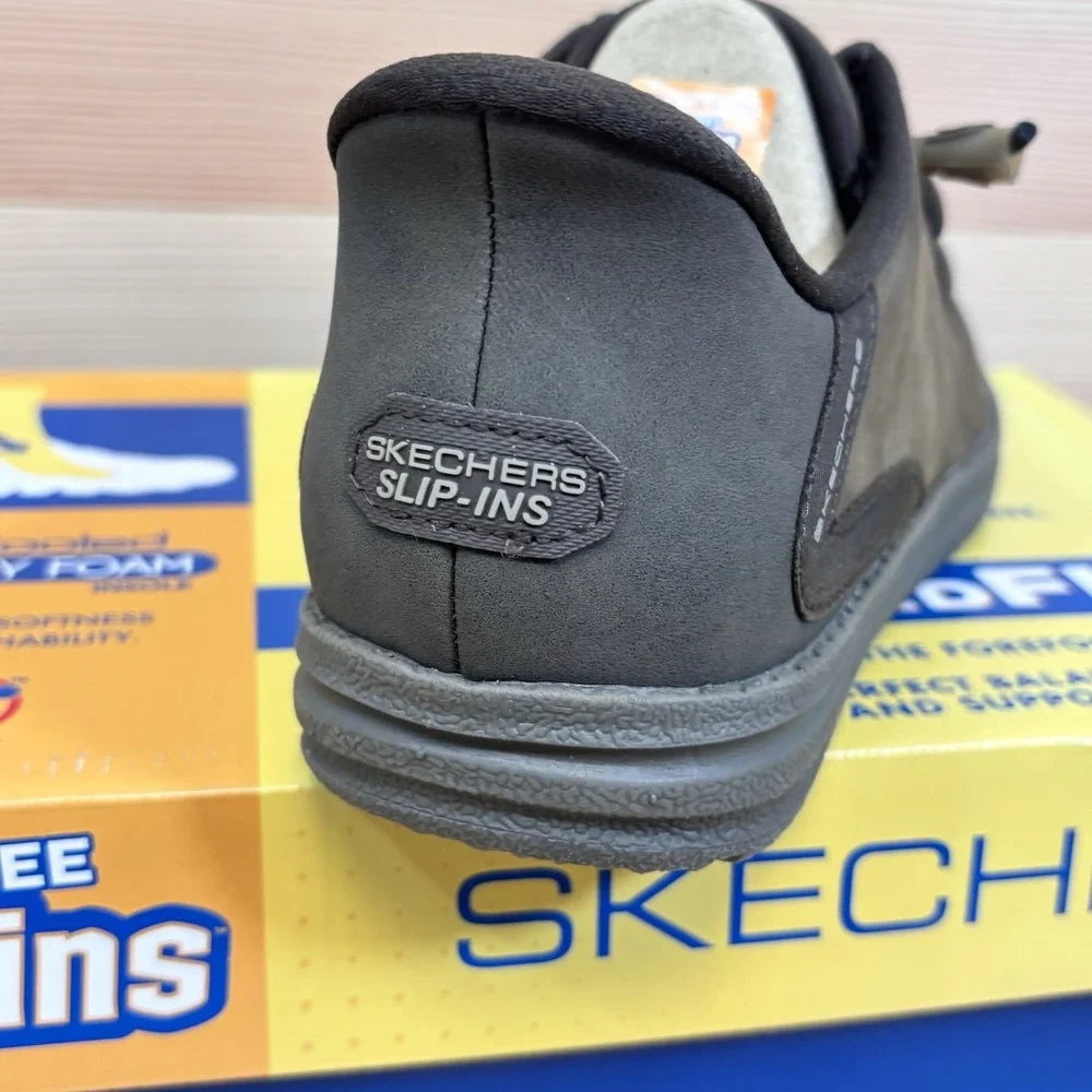 SKECHERS Melson-Edrick Brown Slip-ins Loafer Shoe Men's size 9 Hands Free